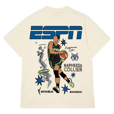 Unisex round21 Napheesa Collier Cream Minnesota Lynx ESPN Player Graphic T-Shirt
