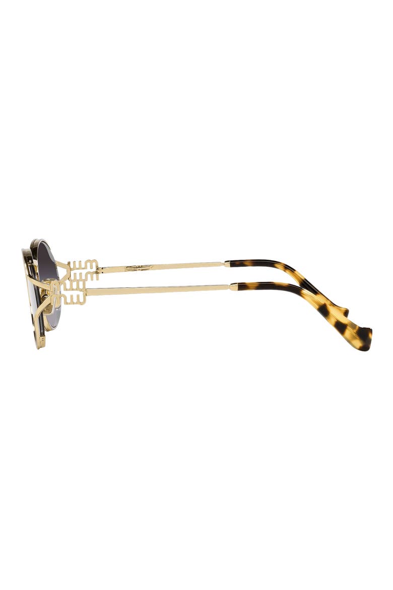 54mm Gradient Oval Sunglasses, Alternate, color, PALE GOLD