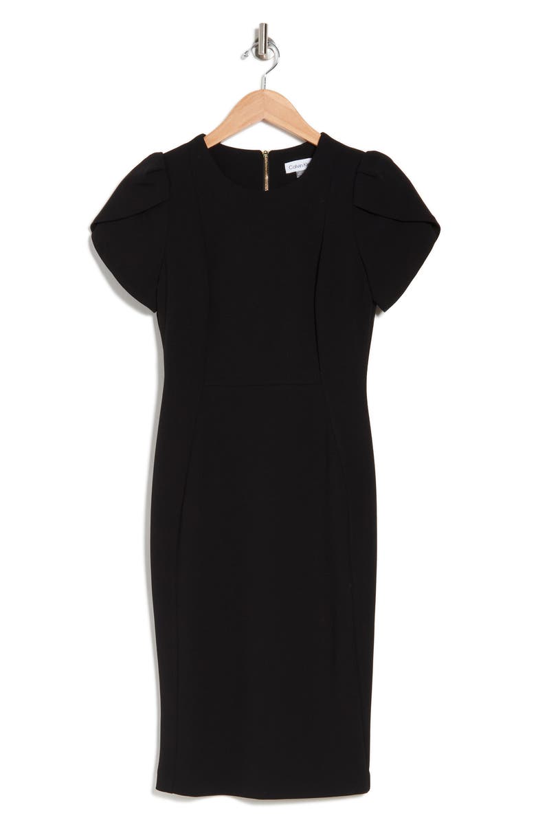 Calvin Klein Tulip Sleeve Sheath Dress, Alternate, color, 