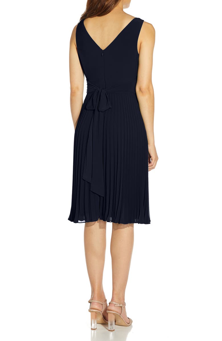 Adrianna Papell Sleeveless Jersey & Chiffon Dress, Alternate, color, 