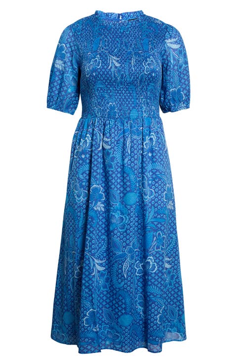 Bermy Smocked Cotton Maxi Dress