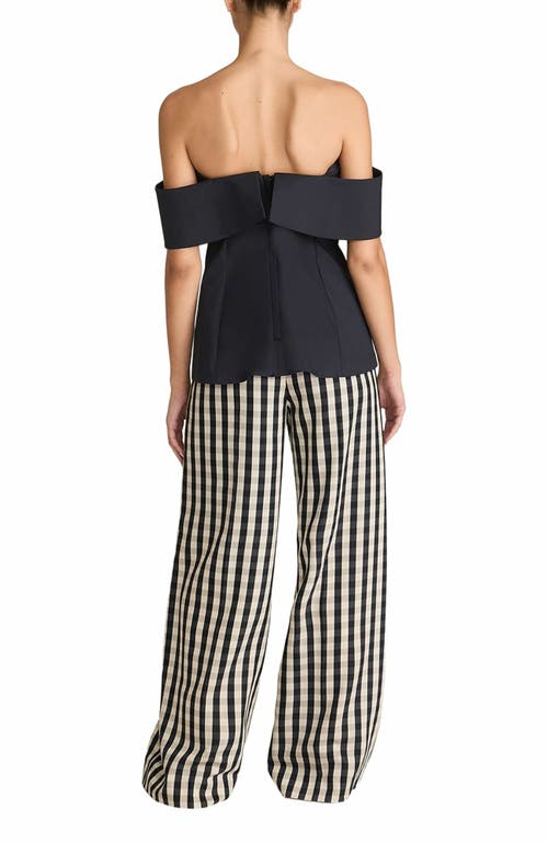 REBECCA TAYLOR REBECCA TAYLOR COTTON SATEEN DRAPED SHOULDER TOP