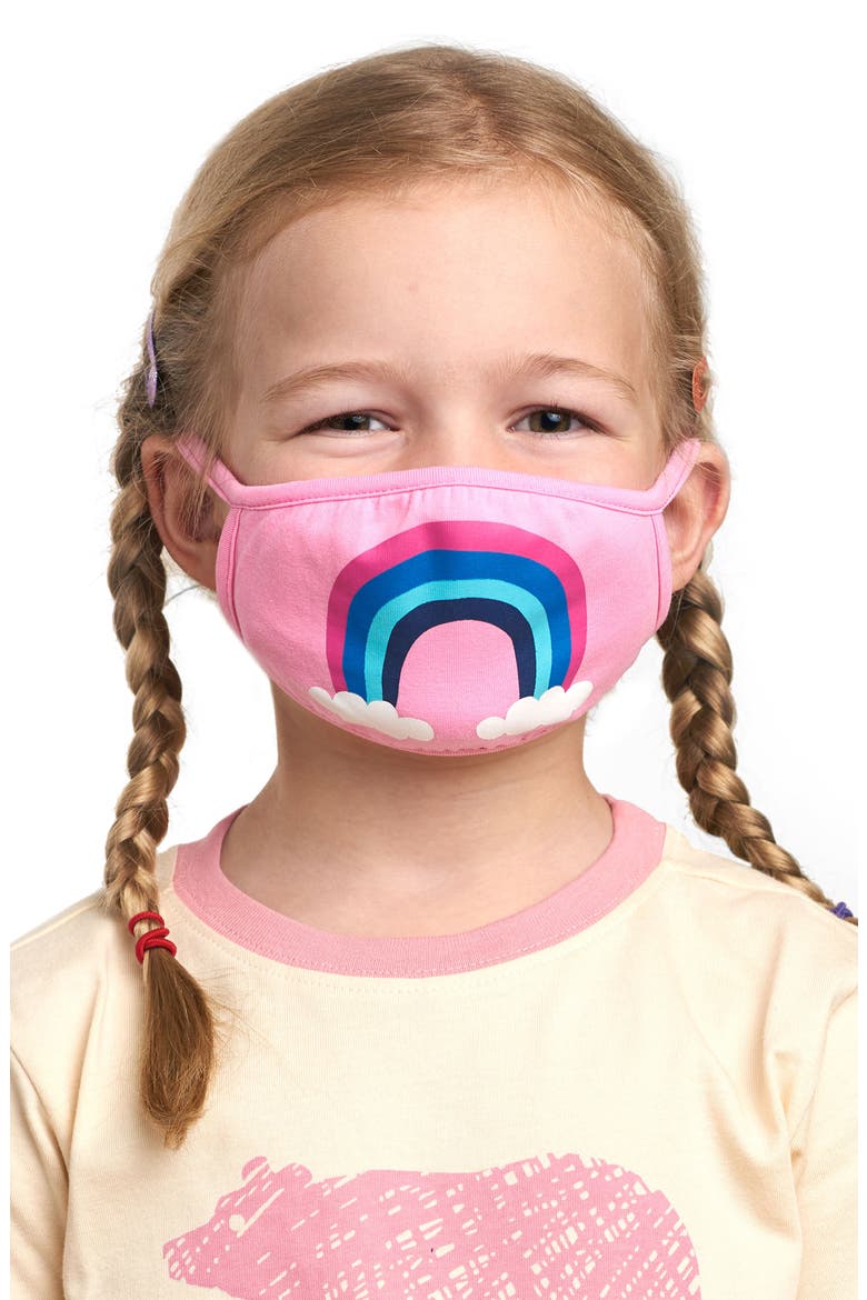 Rainbow Kids' Reusable Face Mask, Main, color, PINK