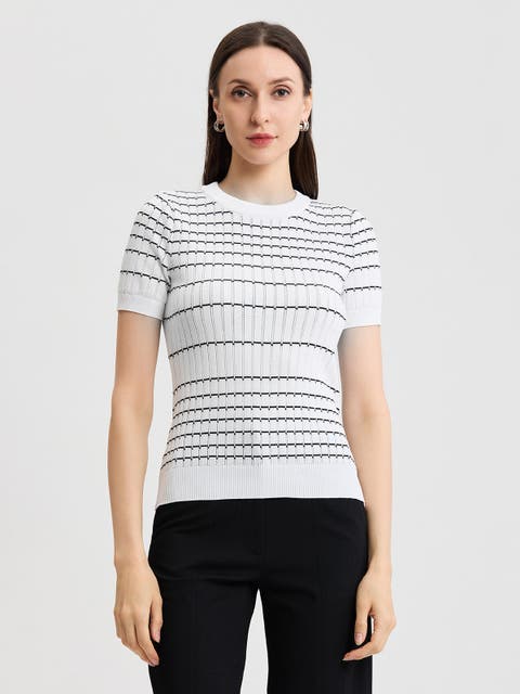 Striped Soft Knit Top