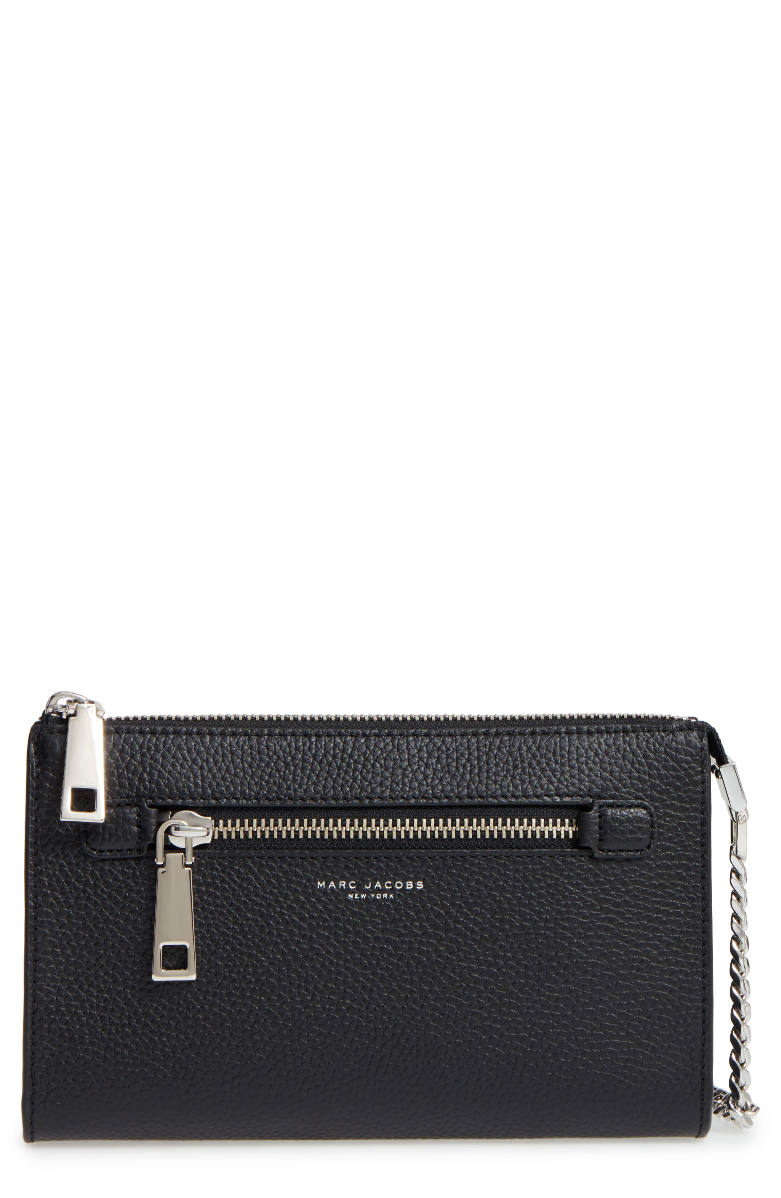 Marc Jacobs Small Gotham Leather Crossbody Wallet, Main, color, 