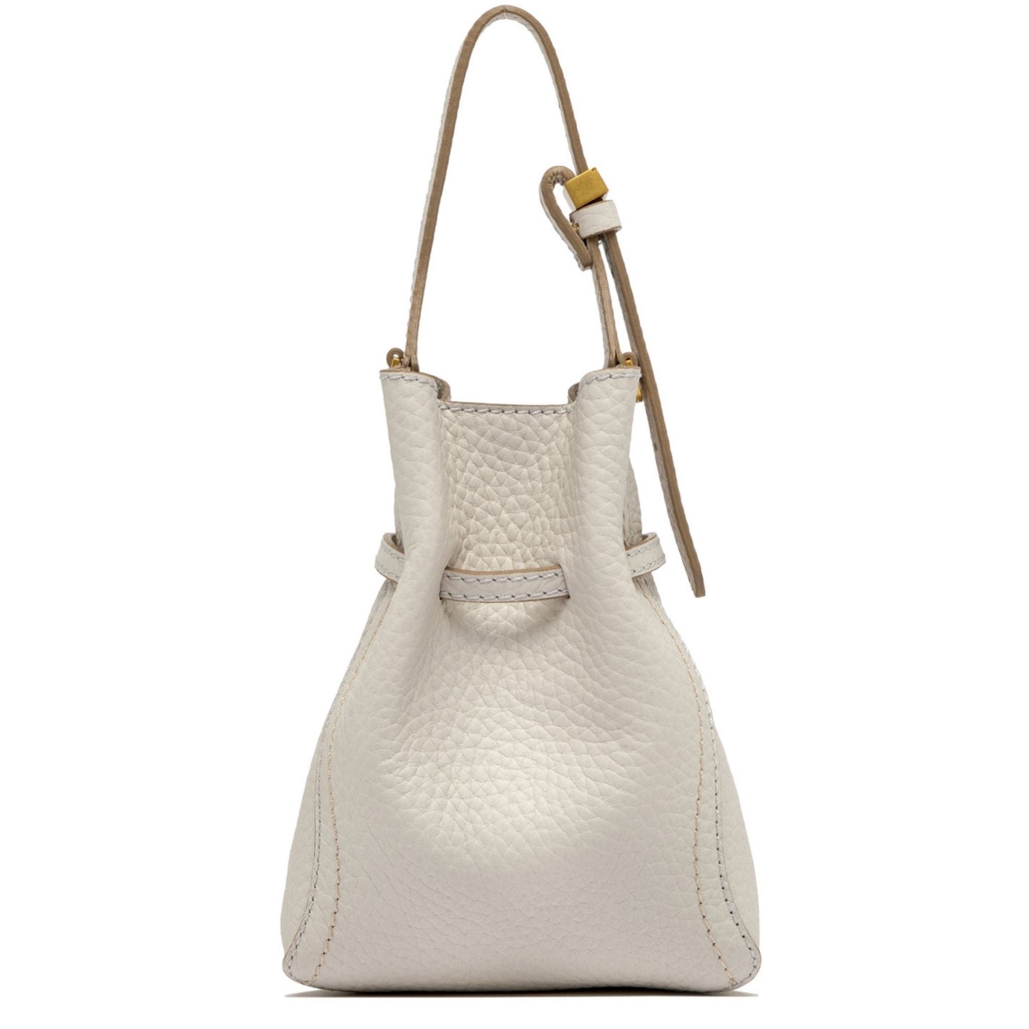 Gianni Chiarini Sienna Off White Leather Bucket Bag, Alternate, color, Off-White