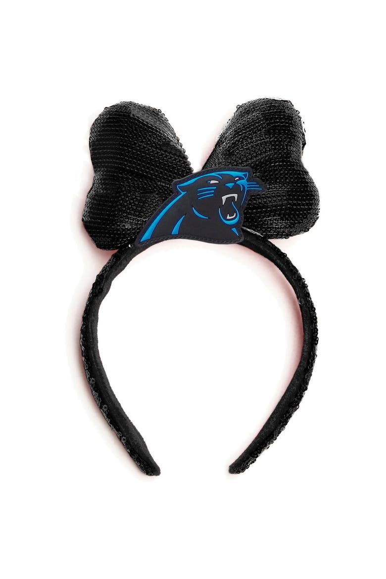 Carolina Panthers Logo Headband, Main, color, Black