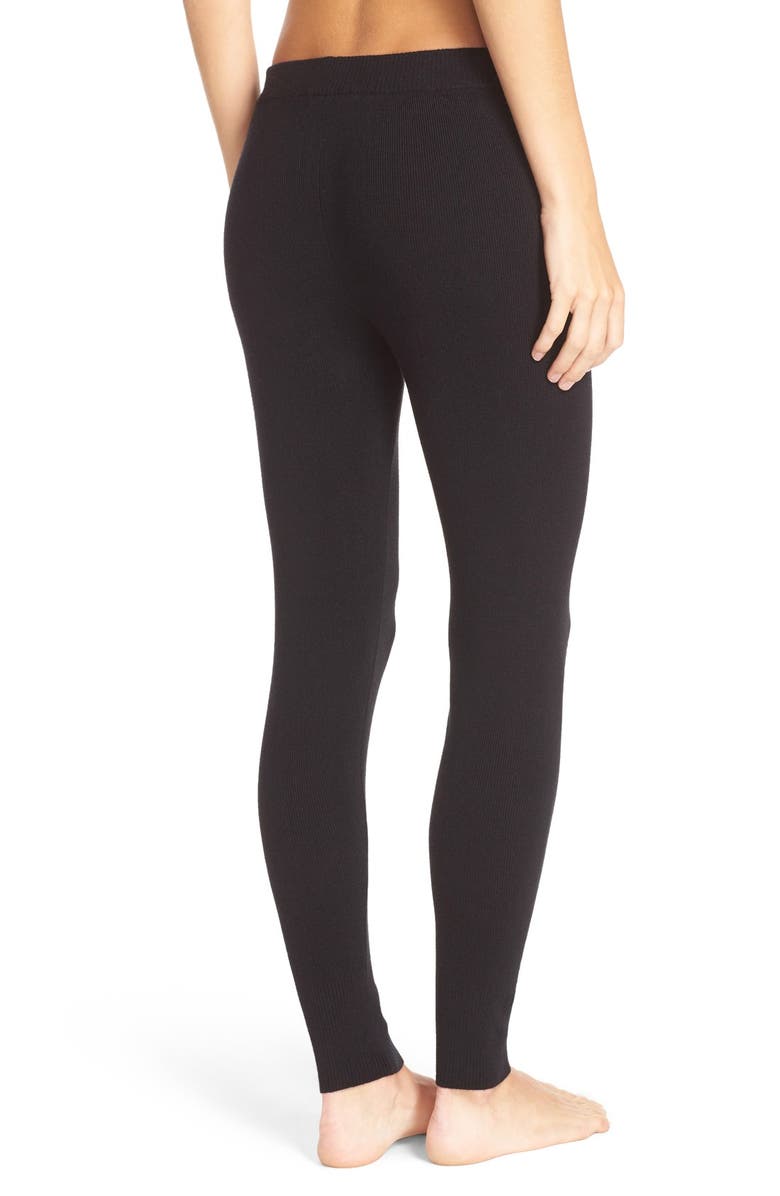 Nordstrom Lingerie Ribbed Leggings, Alternate, color, 