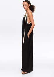 Bimba y Lola Straight Jumpsuit With Contrasting Straps