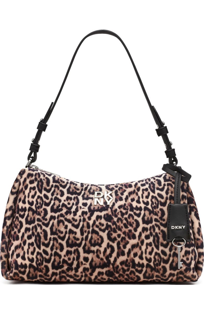 DKNY Remy Leopard Top-Zip Shoulder Bag, Main, color,