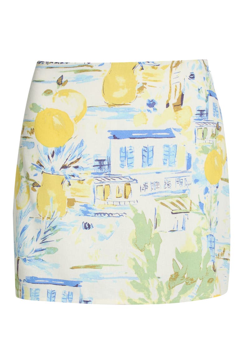 Amalfi Coast Ciendra High Waist Miniskirt, Alternate, color, BLUE-MULTI
