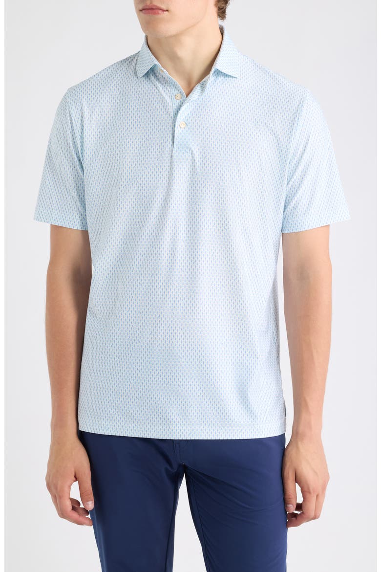 Weekend Wake Summer Comfort Performance Jersey Polo, Main, color, WHITE