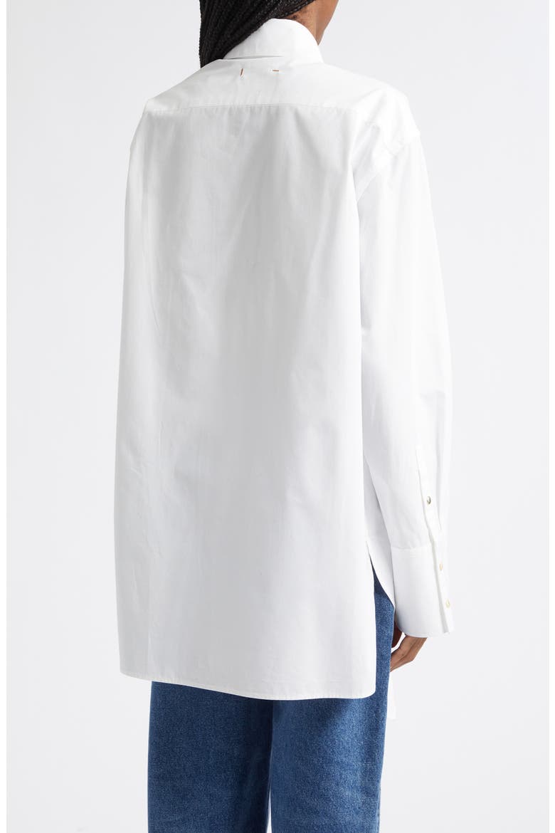 Tess Relaxed Fit Cascade Front Button-Up Shirt, Alternate, color, MILK