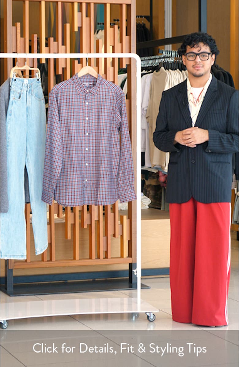 Kendrick Plaid Tech Twill Button-Up Shirt, sales video thumbnail