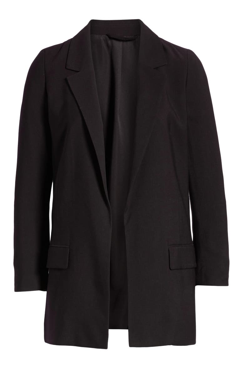 Aleida Open Front Blazer, Alternate, color, BLACK