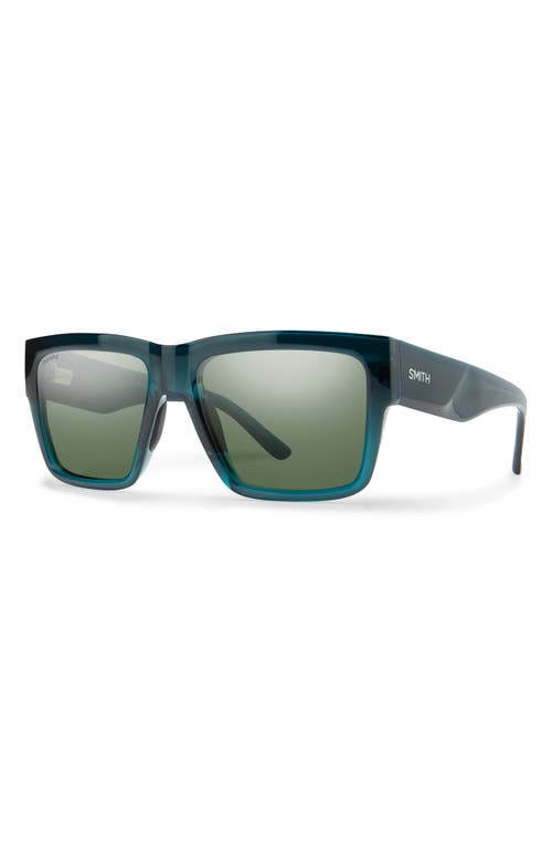 Smith Lineup 58mm Chromapop™ Polarized Rectangular Sunglasses In Gray