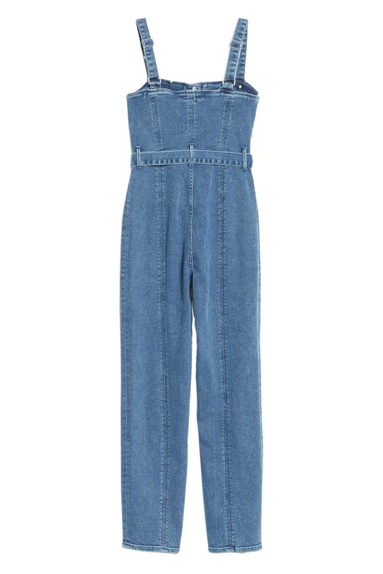 Belted Sleeveless Jumpsuit, Alternate, color, BLUE