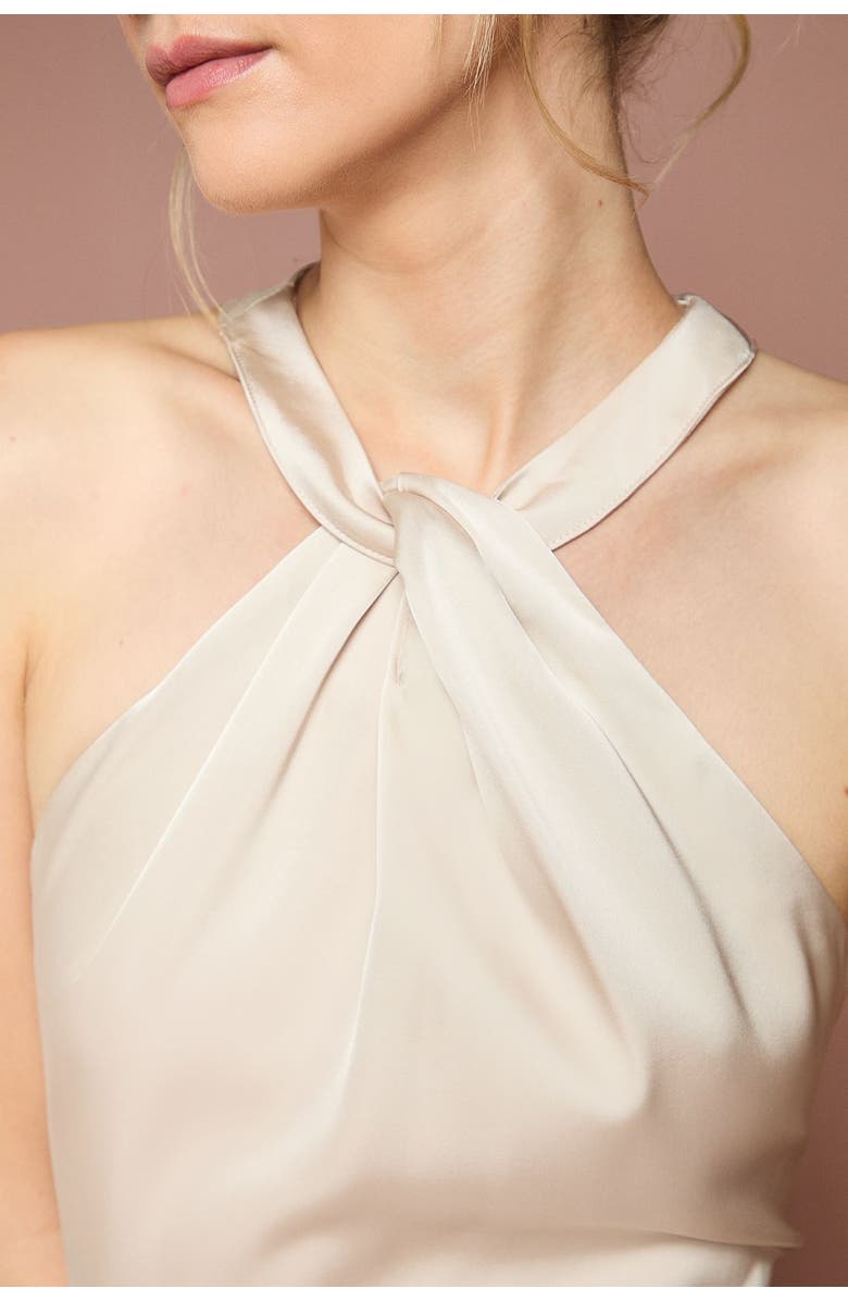 Coast Honoured Twist Halterneck Maxi Dress, Alternate, color, Champagne