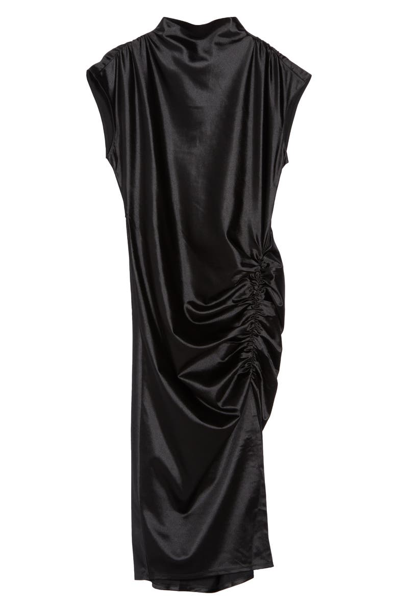 MELLODAY Cap Sleeve Ruched Side Satin Dress, Alternate, color,