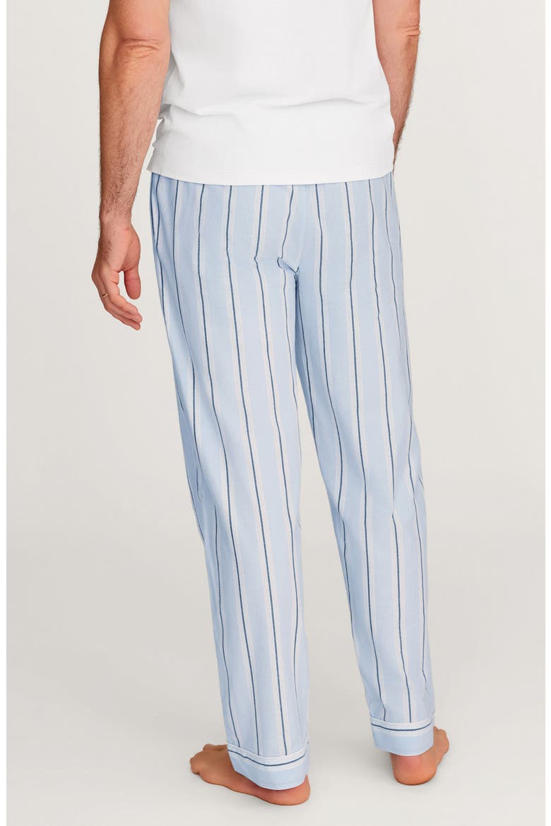 Stripe Cotton Twill Pajama Pants, Alternate, color, BLUE