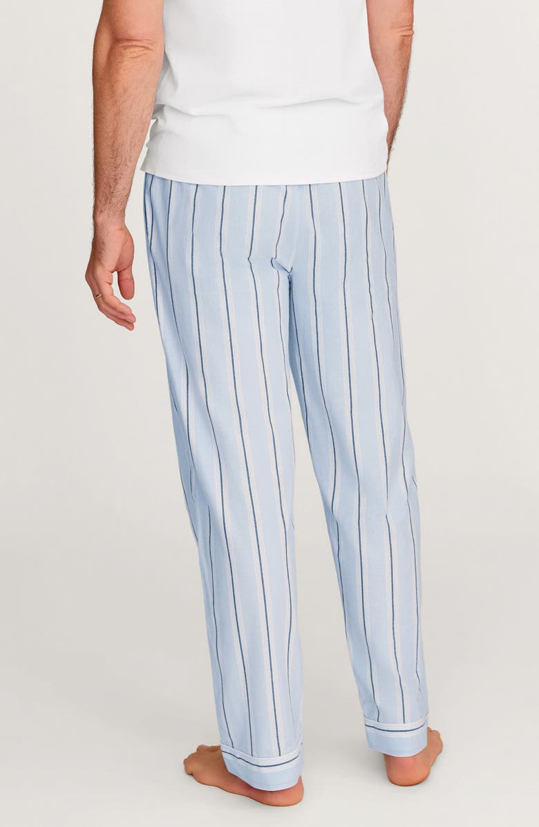 Petite Plume Stripe Cotton Twill Pajama Pants, Alternate, color, Blue