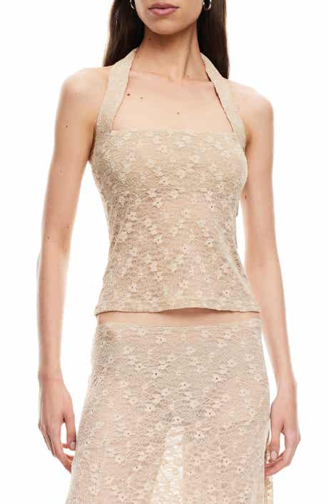 LIONESS Palisades Lace Halter Top