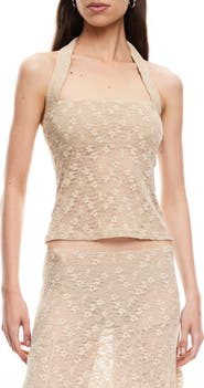 LIONESS Palisades Lace Halter Top