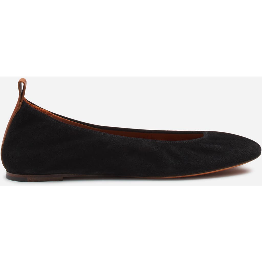 Lanvin Suede Ballet Flats For In Black