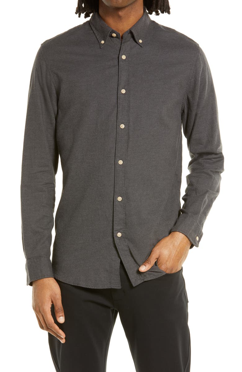 Selected Homme Slim Fit Plaid Flannel Button-Down Shirt, Main, color, 