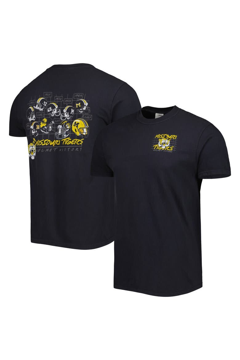 Men's Black Missouri Tigers Vault Helmet History Comfort T-Shirt, Main, color, Black