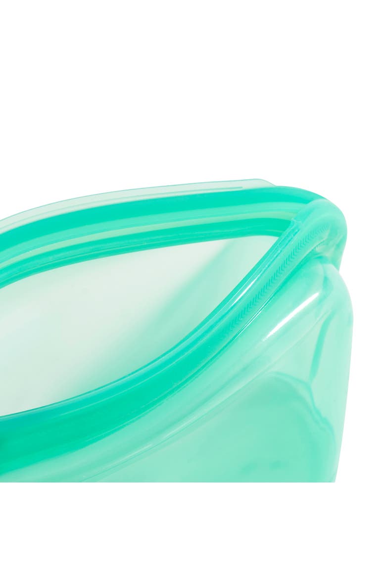 Pack-It Silicone Reusable Stand Up Storage Bag w/Divider, 1300ml/44 oz, Alternate, color, Green