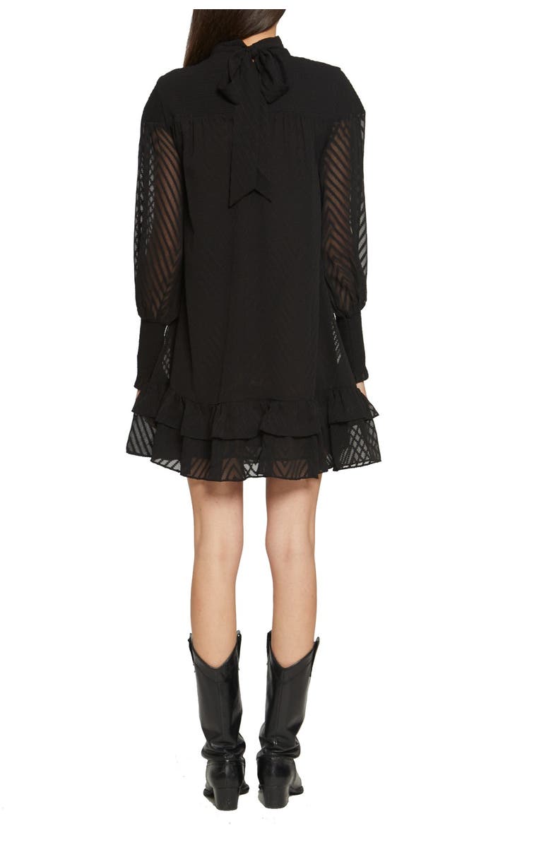 Walter Baker Nessy Chevron Ruffle Dress, Alternate, color, 