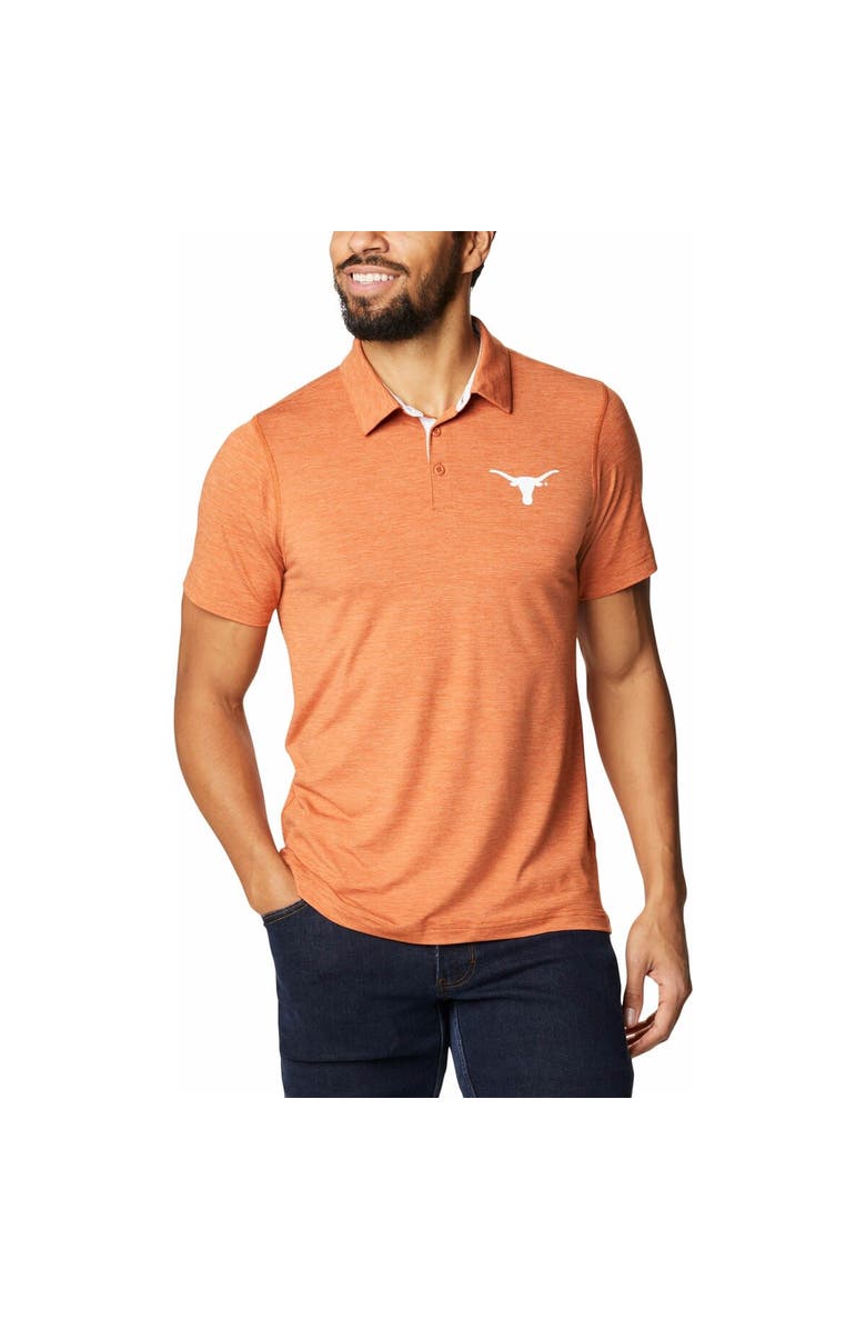 Columbia Men's Columbia Texas Orange Texas Longhorns Tech Trail Omni-Shade Polo, Alternate, color, Burnt Orange