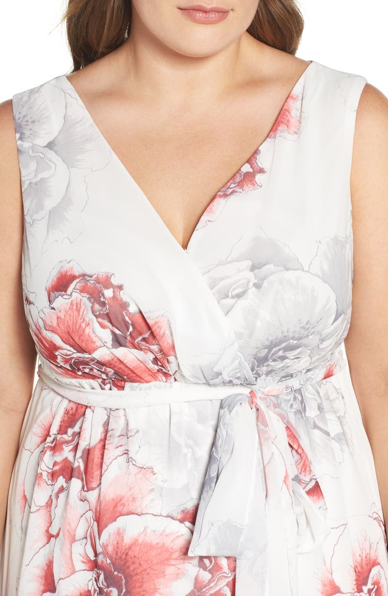 Sangria Floral Print Maxi Dress, Alternate, color,