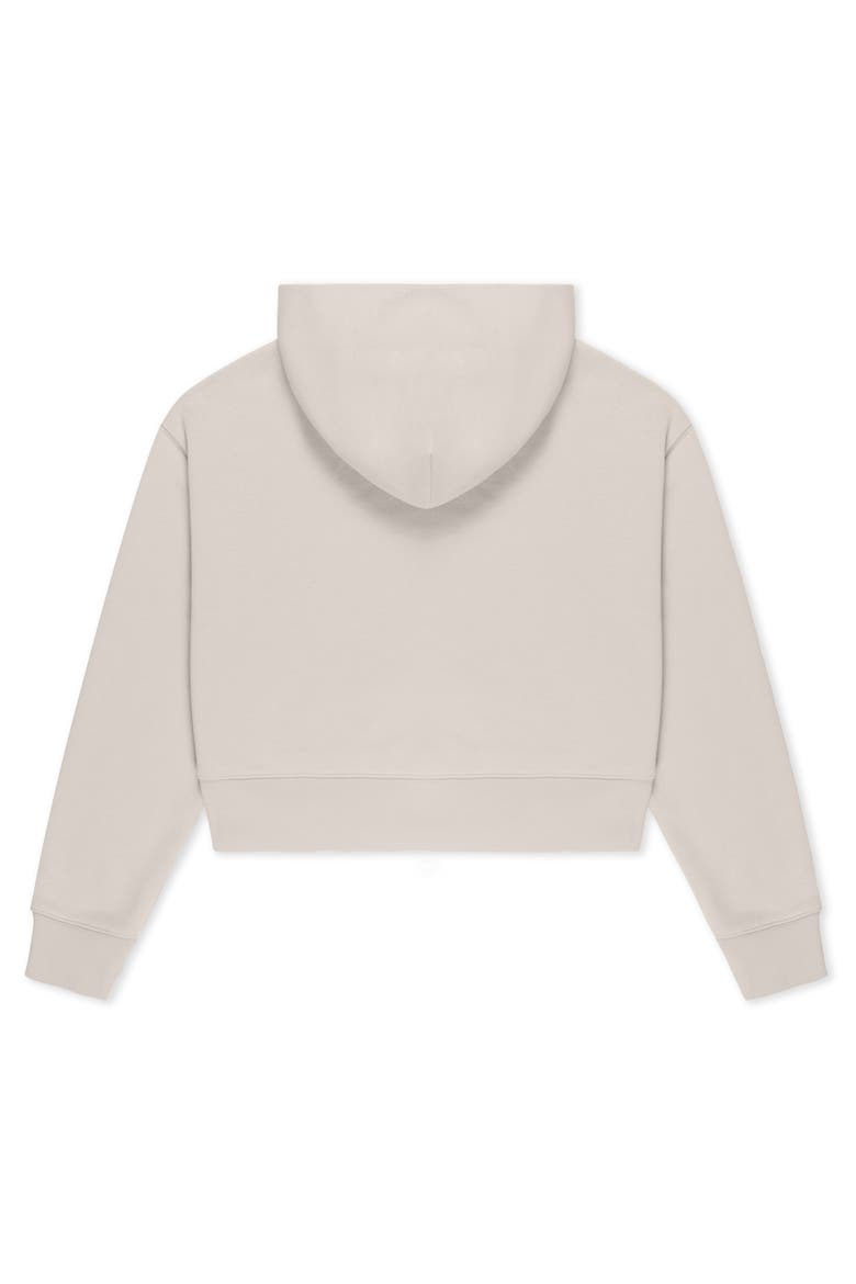Heartly Ghost Midweight Fleece Relaxed Cropped Hoodie, Alternate, color, Bone