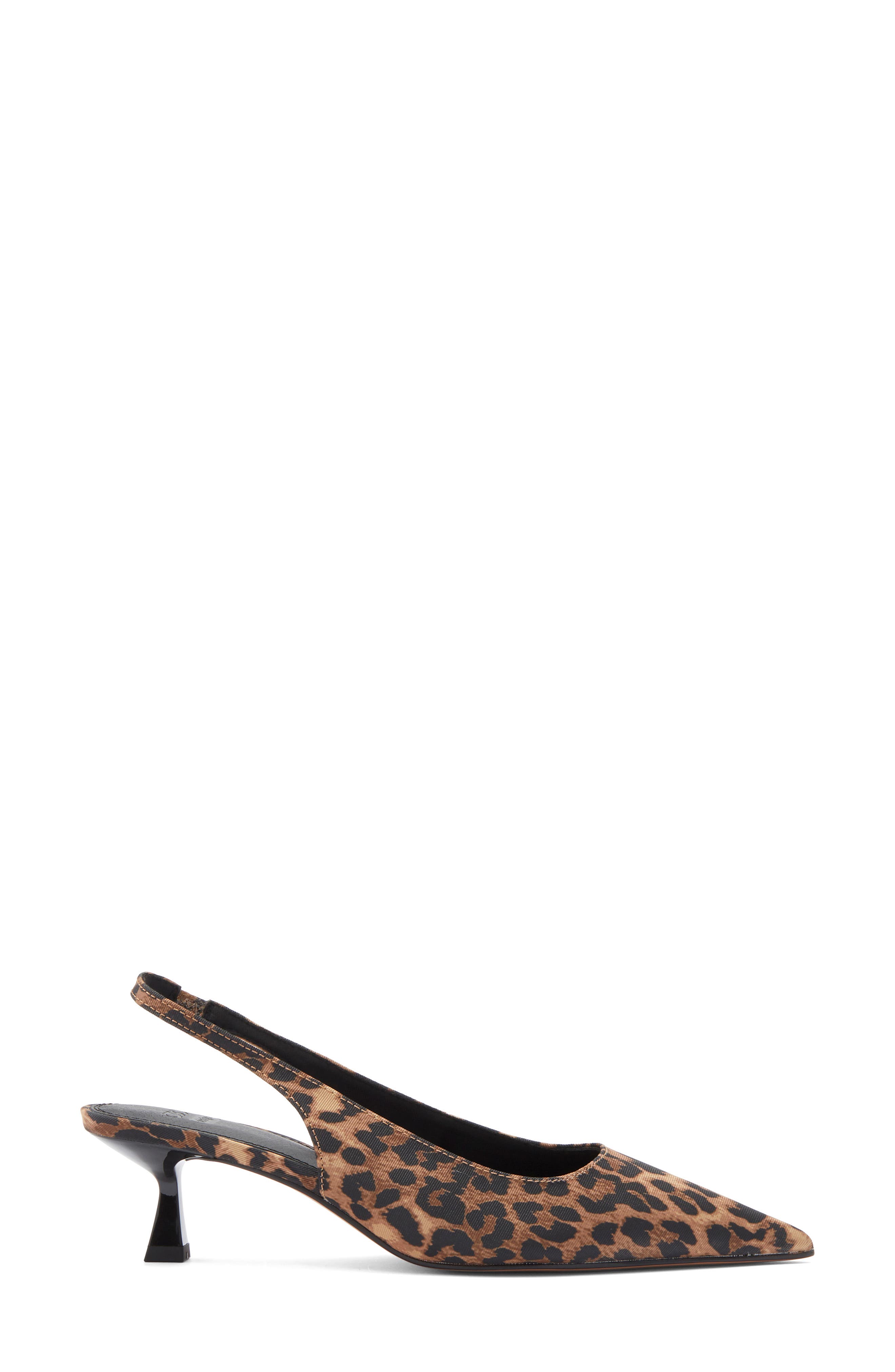 ASOS DESIGN Stroll Slingback Kitten Heel Pump, Alternate, color, Brown Multi