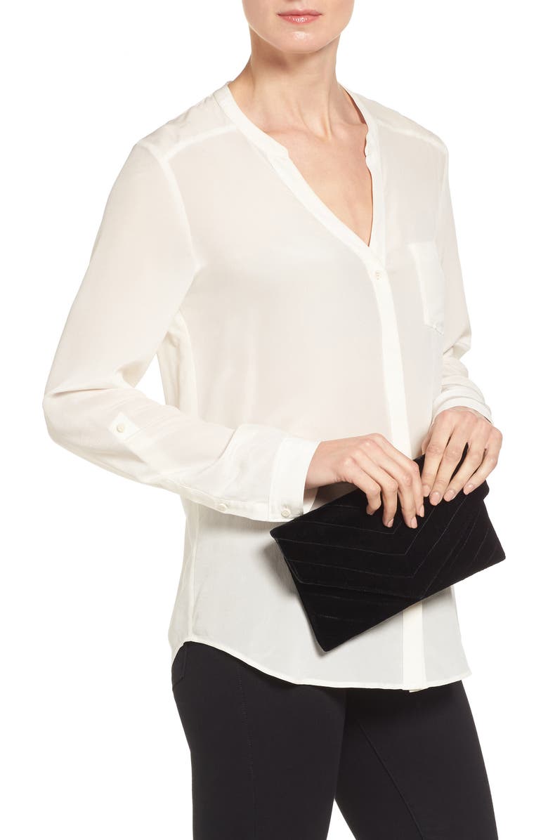 Shiraleah Alexis Velvet Envelope Clutch, Alternate, color,