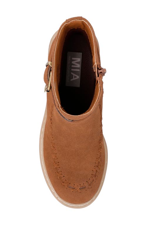 Mia Toula Platform Bootie In Brown