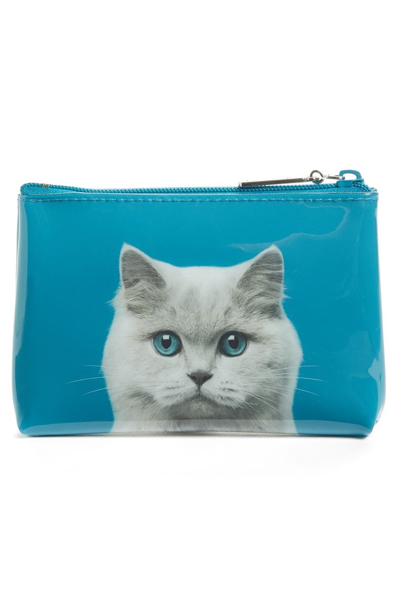 Catseye London Small Cat Zip Pouch, Alternate, color, 