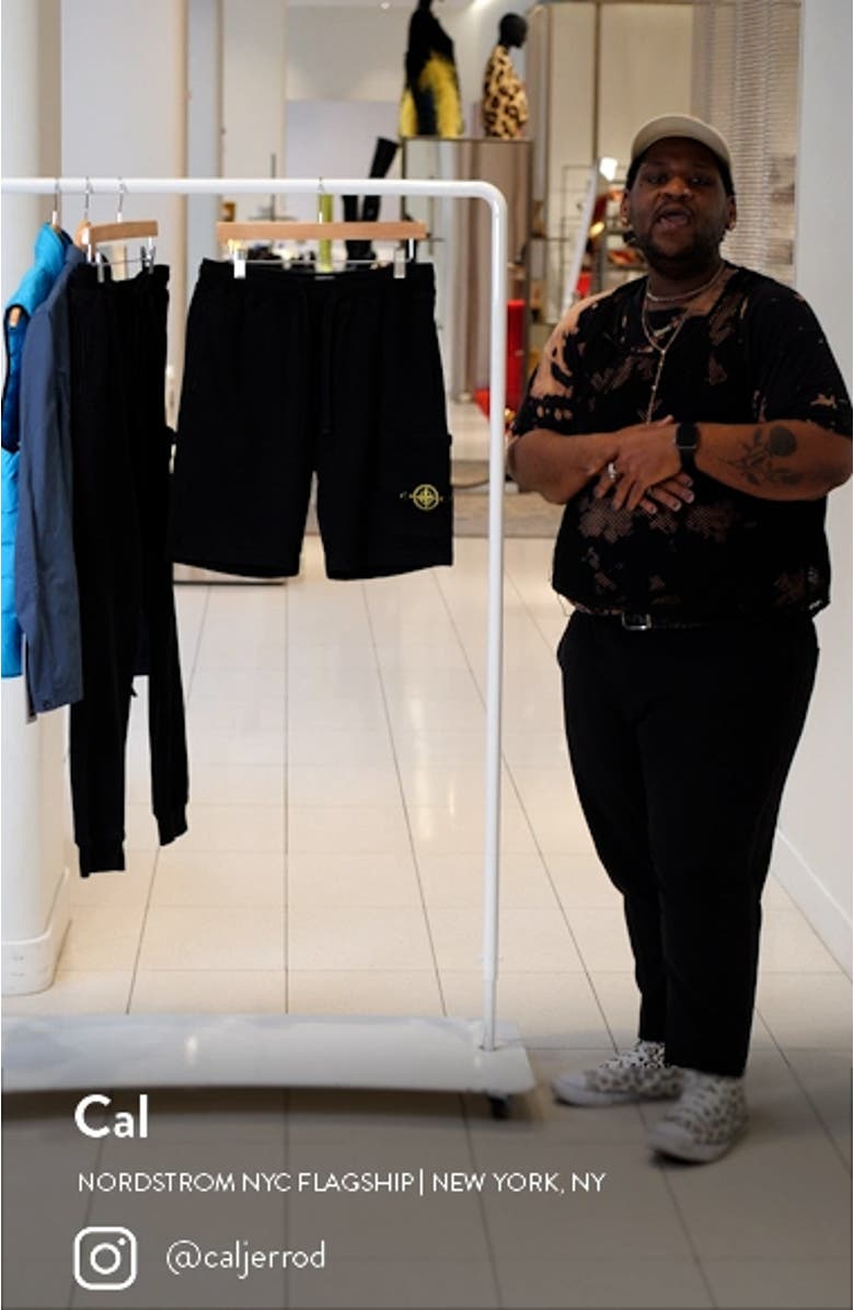 Cotton Fleece Cargo Sweat Shorts, sales video thumbnail