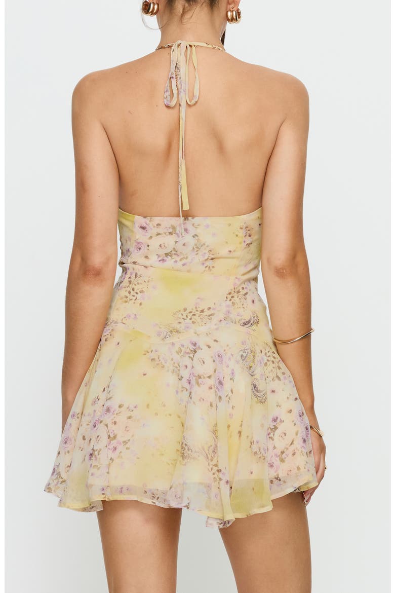 Hey Blondie Ruffle Halter Minidress, Alternate, color, MULTI FLORAL
