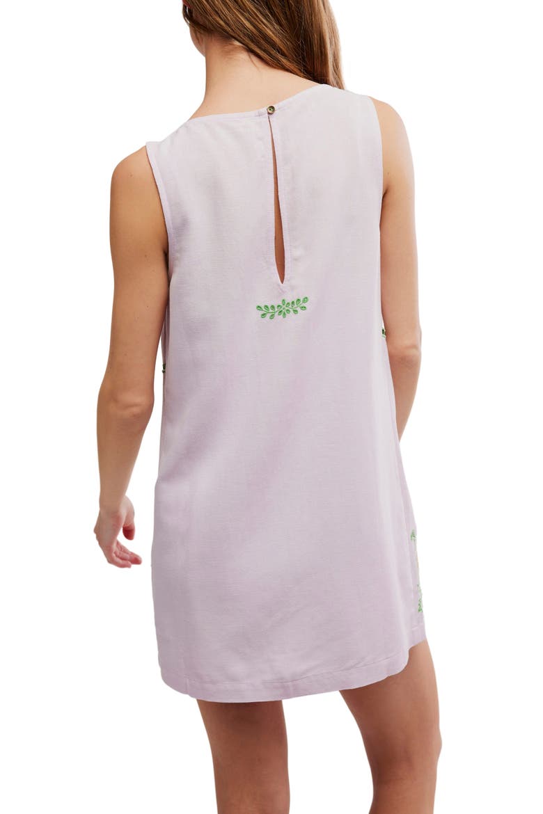 Electric Garden Embroidered Minidress, Alternate, color, PALE ORCHID COMBO