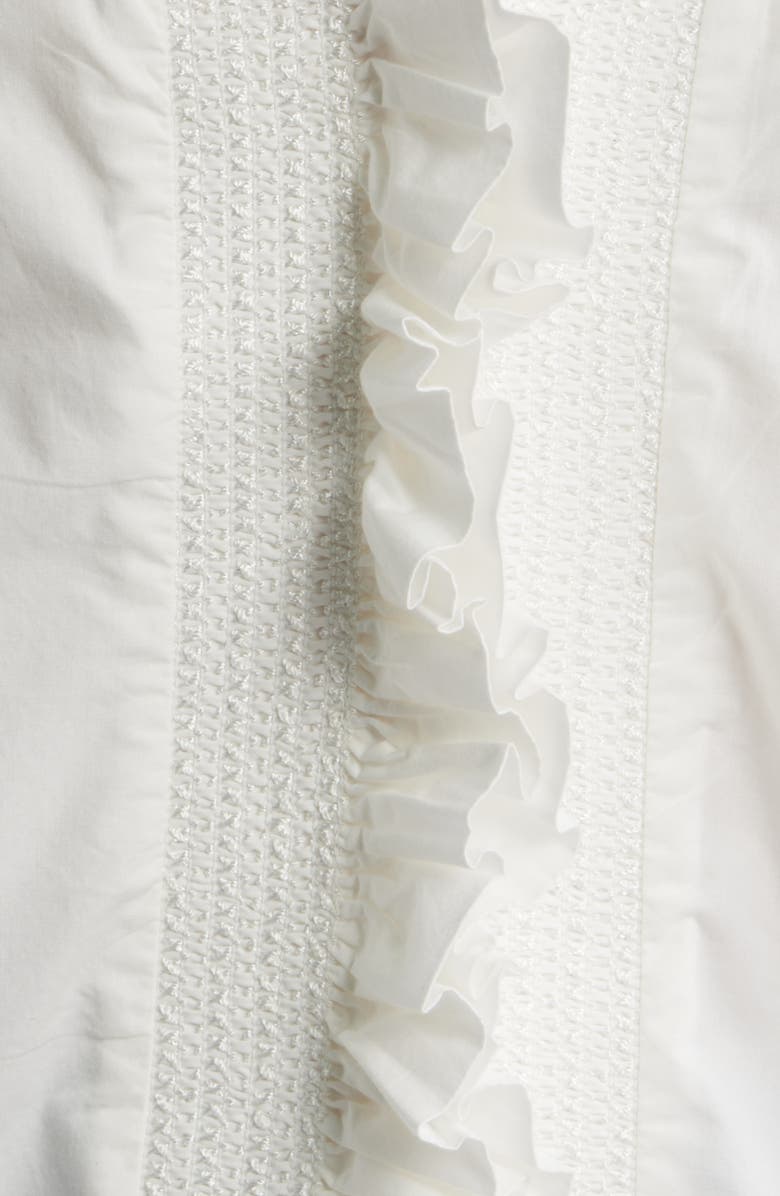 LOVE THE LABEL Zuri Ruffle Puff Sleeve Shirt, Alternate, color, Bright White