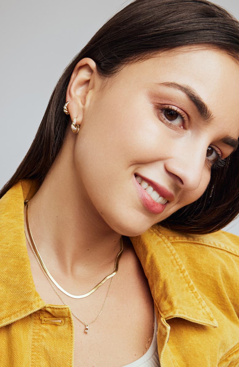 Ana Luisa Twisted Hoop Earrings - Paris Small Pave, Alternate, color, 