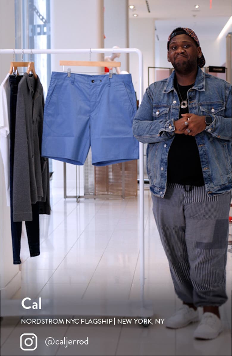 Men's Perry Paperweight Flat Front Chino Shorts, sales video thumbnail