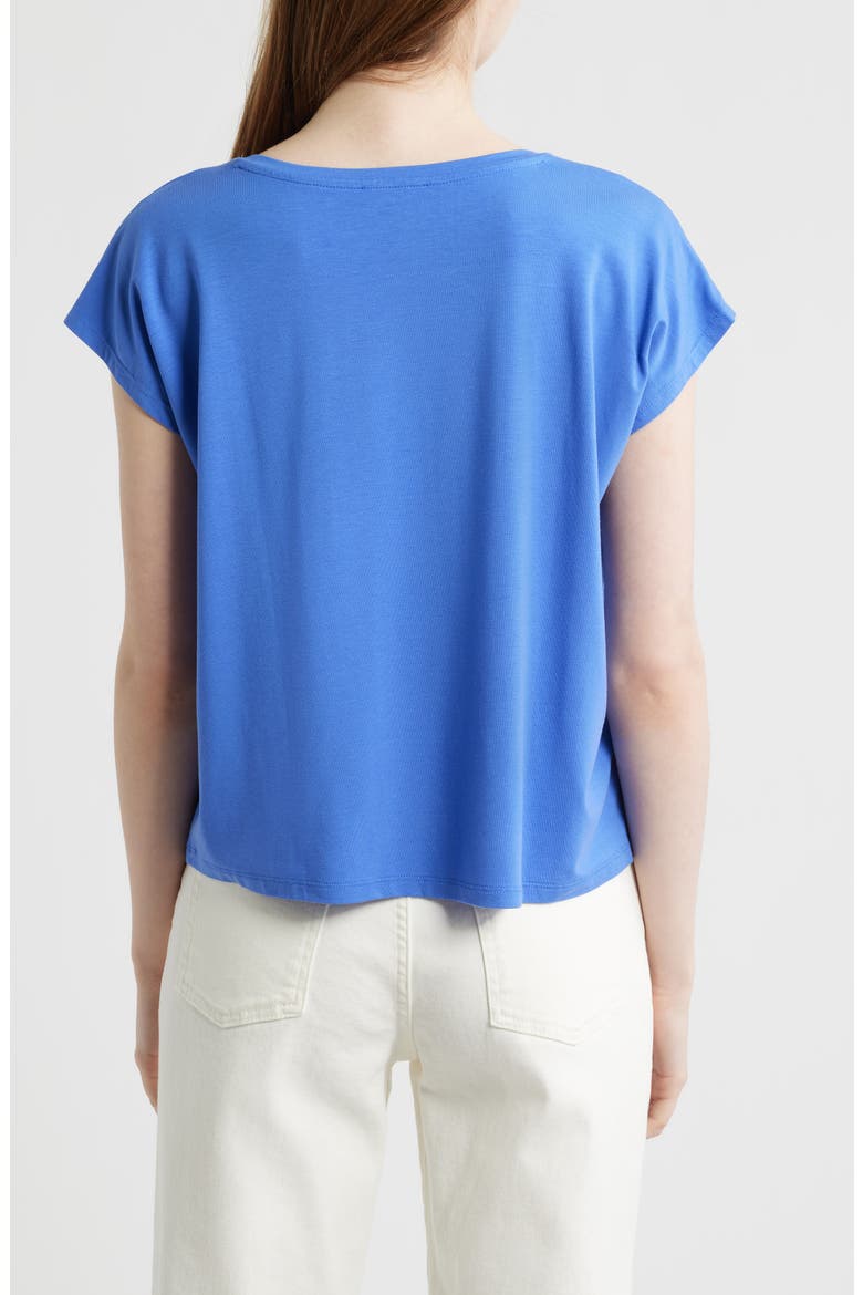 V-Neck Boxy T-Shirt, Alternate, color, BLUE STAR
