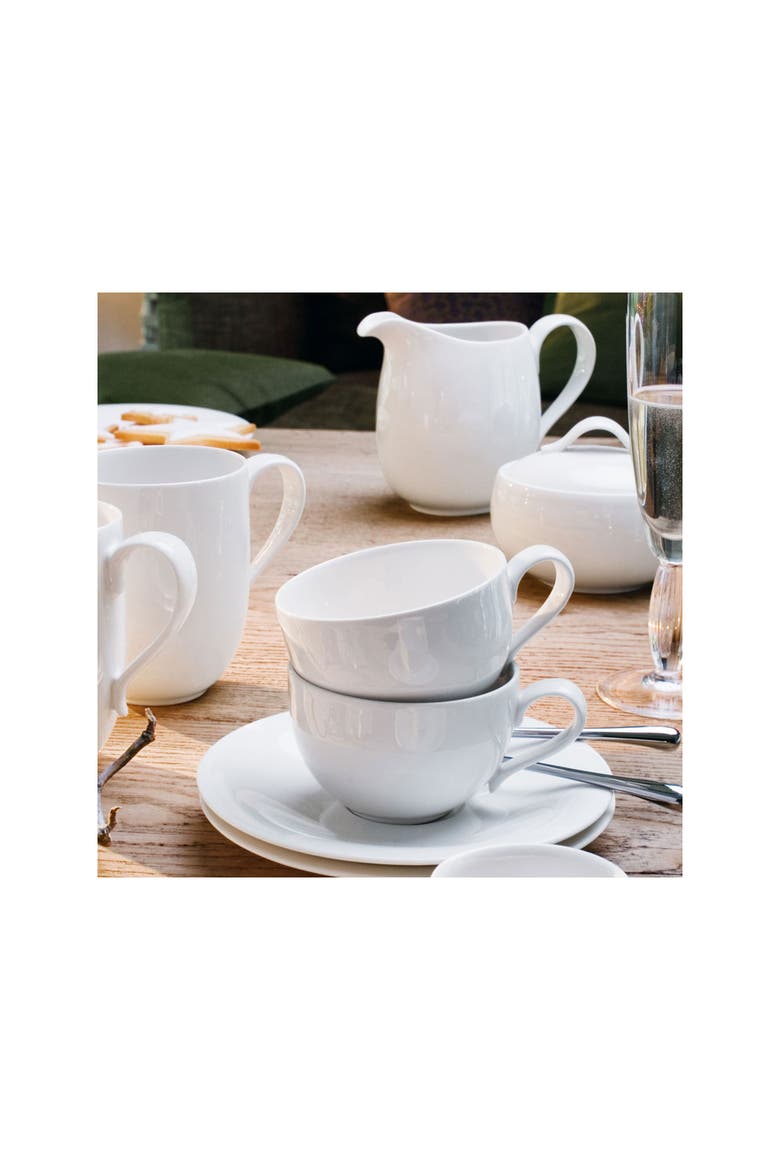 New Cottage Basic Teacup, Alternate, color, white