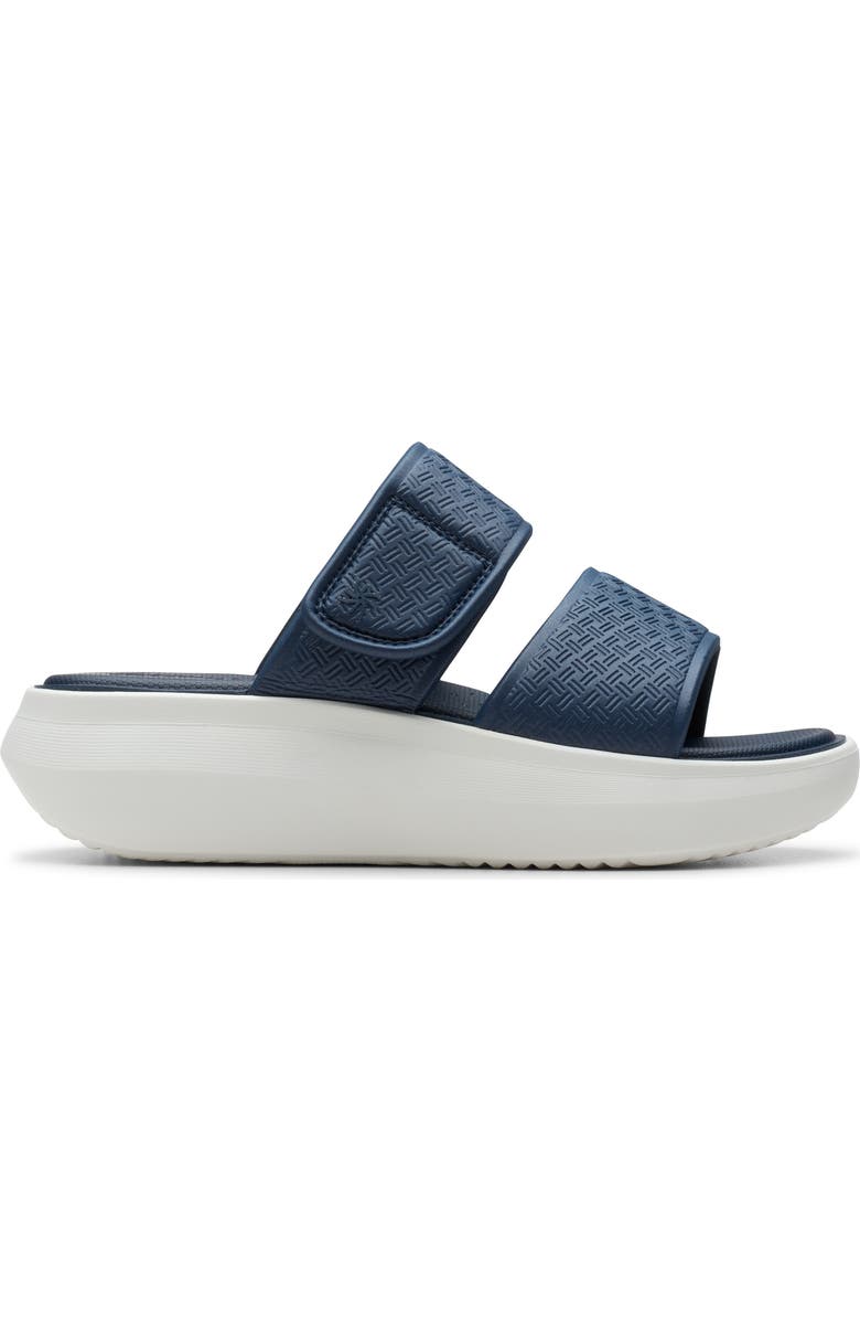 Clarks<sup>®</sup> Solevana Star Wedge Sandal, Main, color, Navy