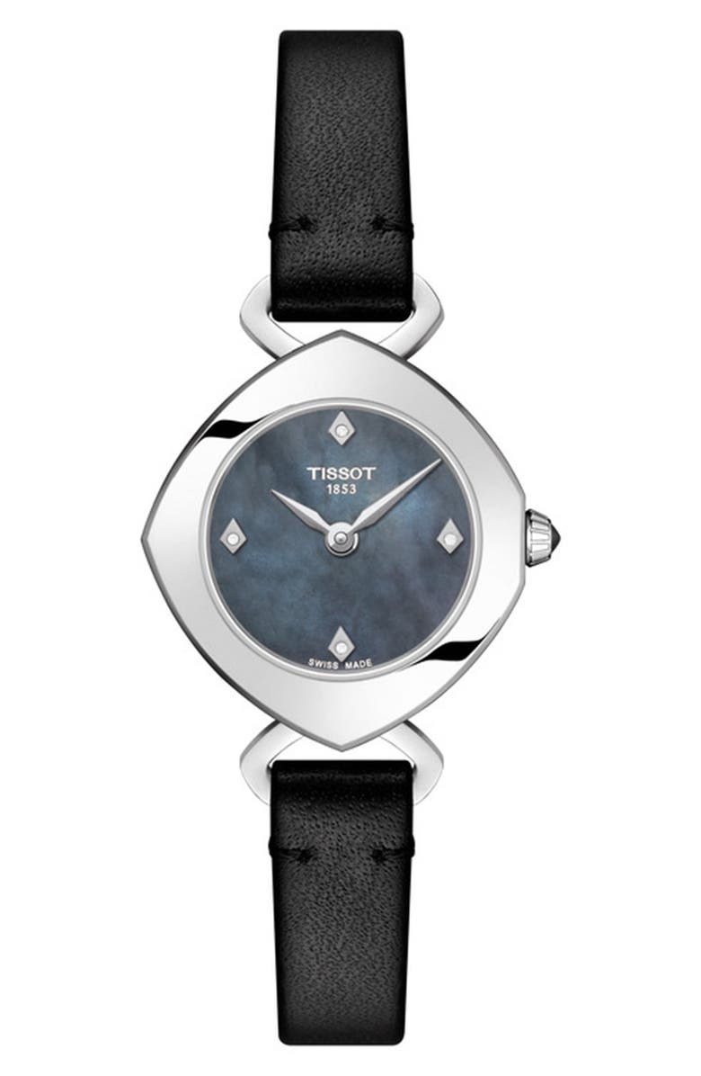 Tissot Women's Femini-T Switzerland Black Mother Of Pearl Watch, 22.58mm, Main, color,