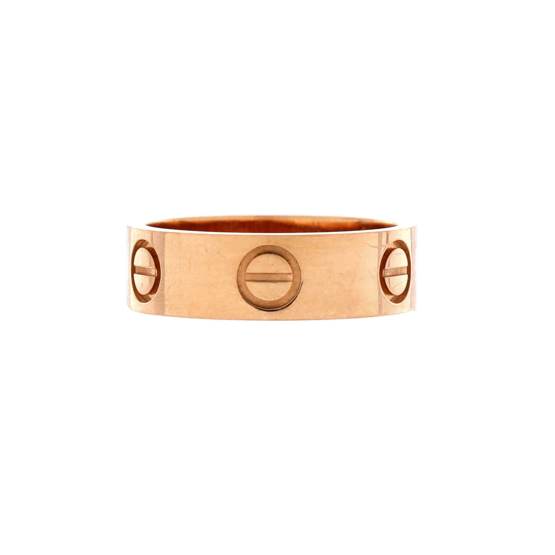 Love Band Ring 18K Rose Gold, Main, color, Metallic Gold